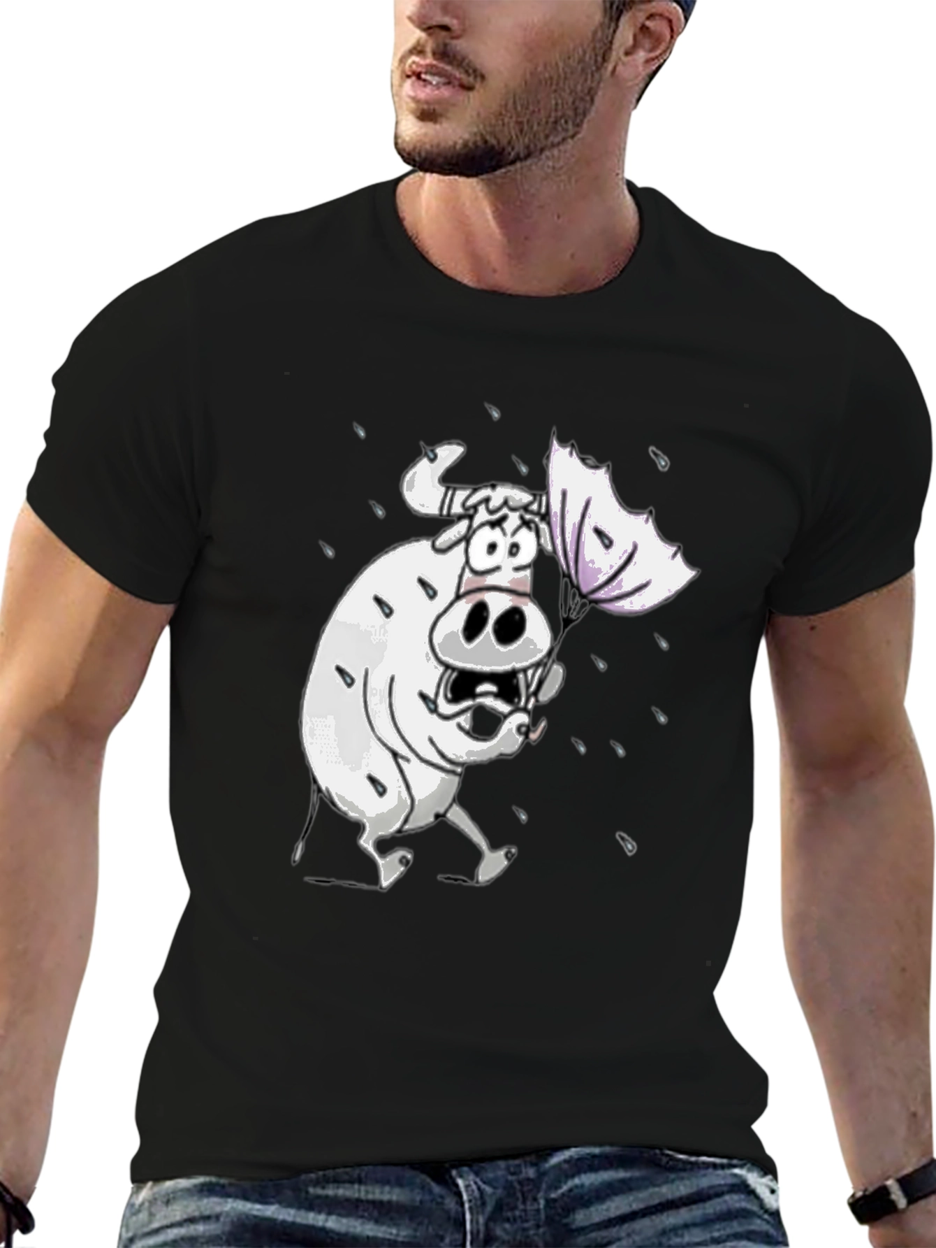 Funny Cow T-Shirt - Cartoon Animal Graphic Tee