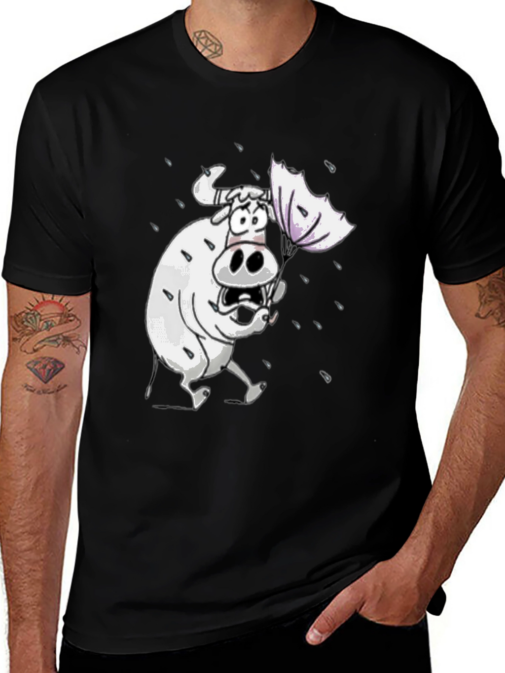 Funny Cow T-Shirt - Cartoon Animal Graphic Tee