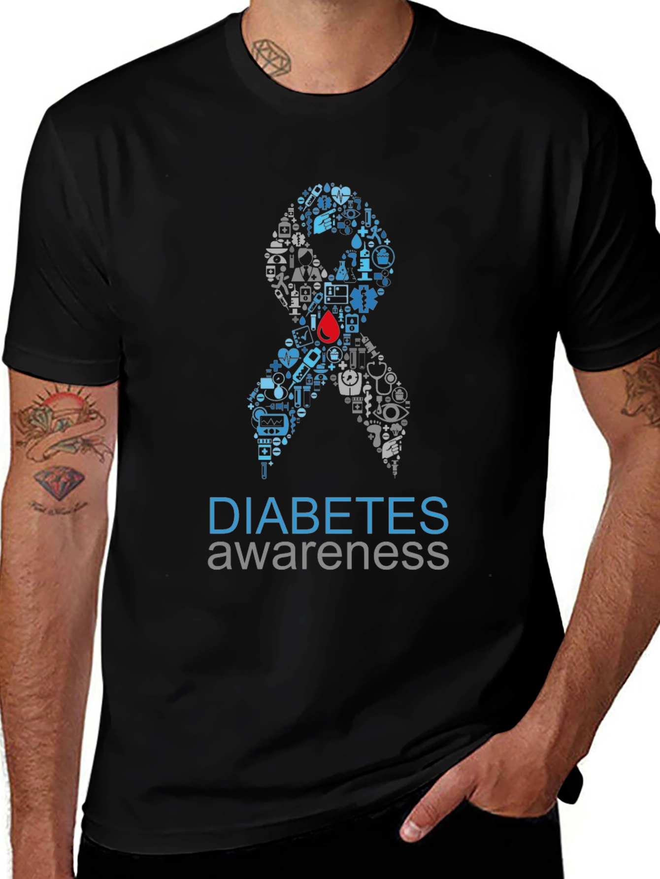Diabetes Awareness Ribbon T-Shirt