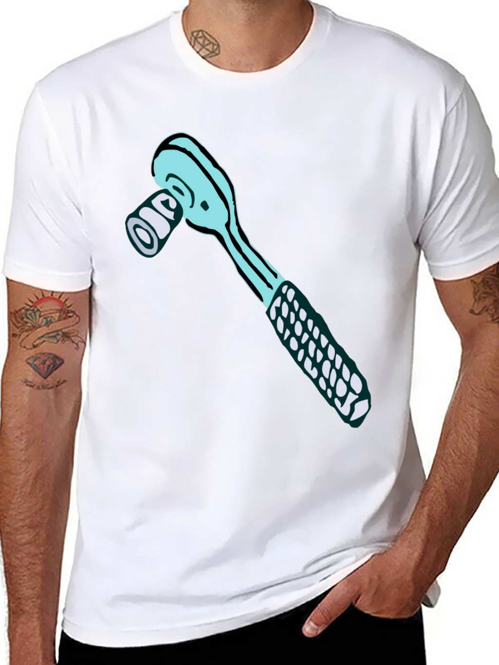 Ratchet Wrench Graphic Tee - Mechanic Humor Shirt
