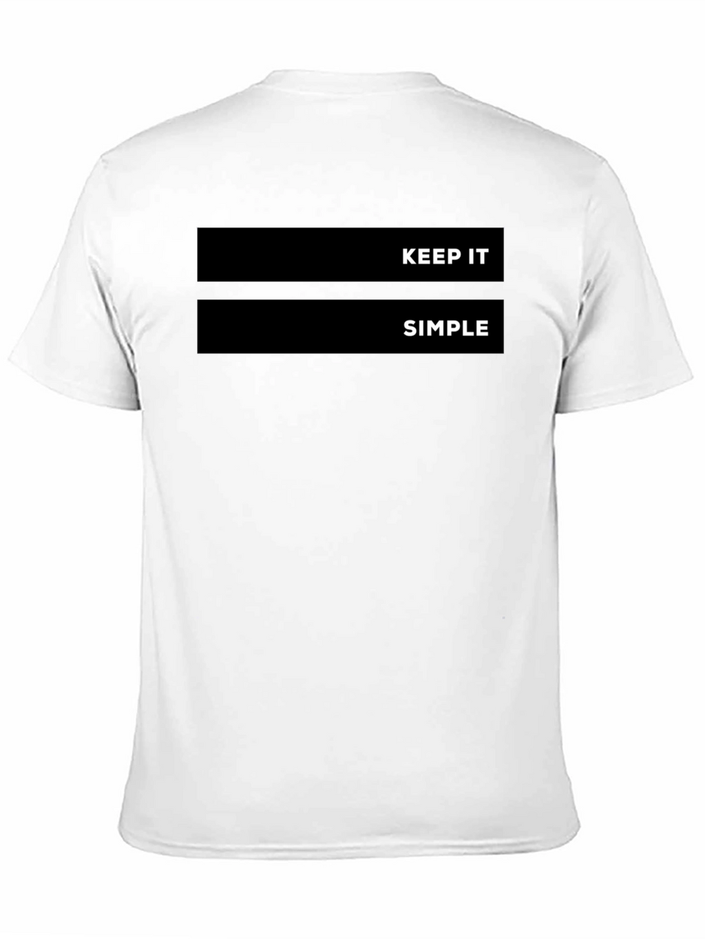 Keep It Simple Black Graphic Tee Shirt