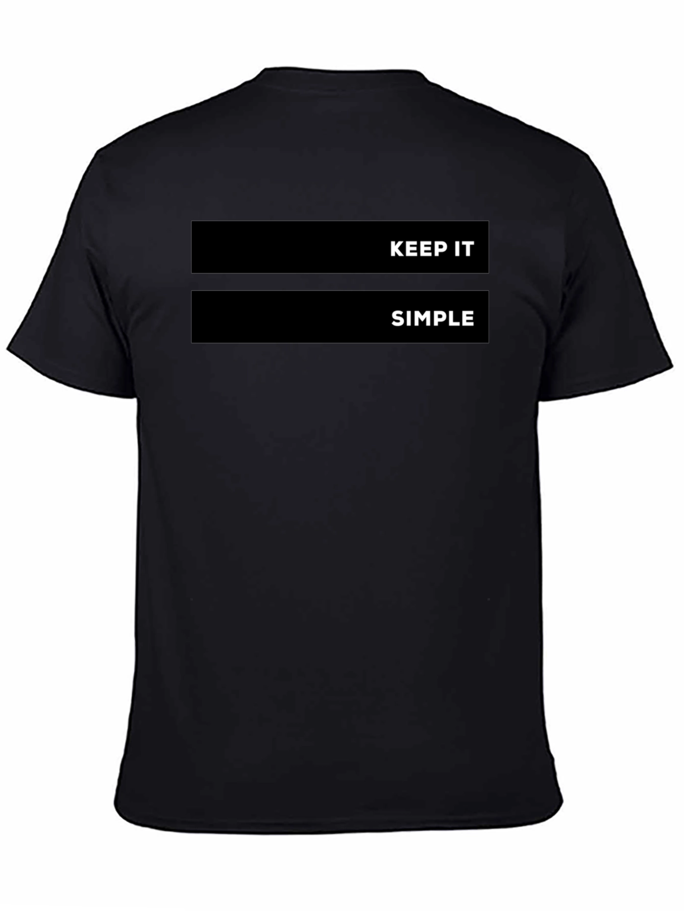 Keep It Simple Black Graphic Tee Shirt