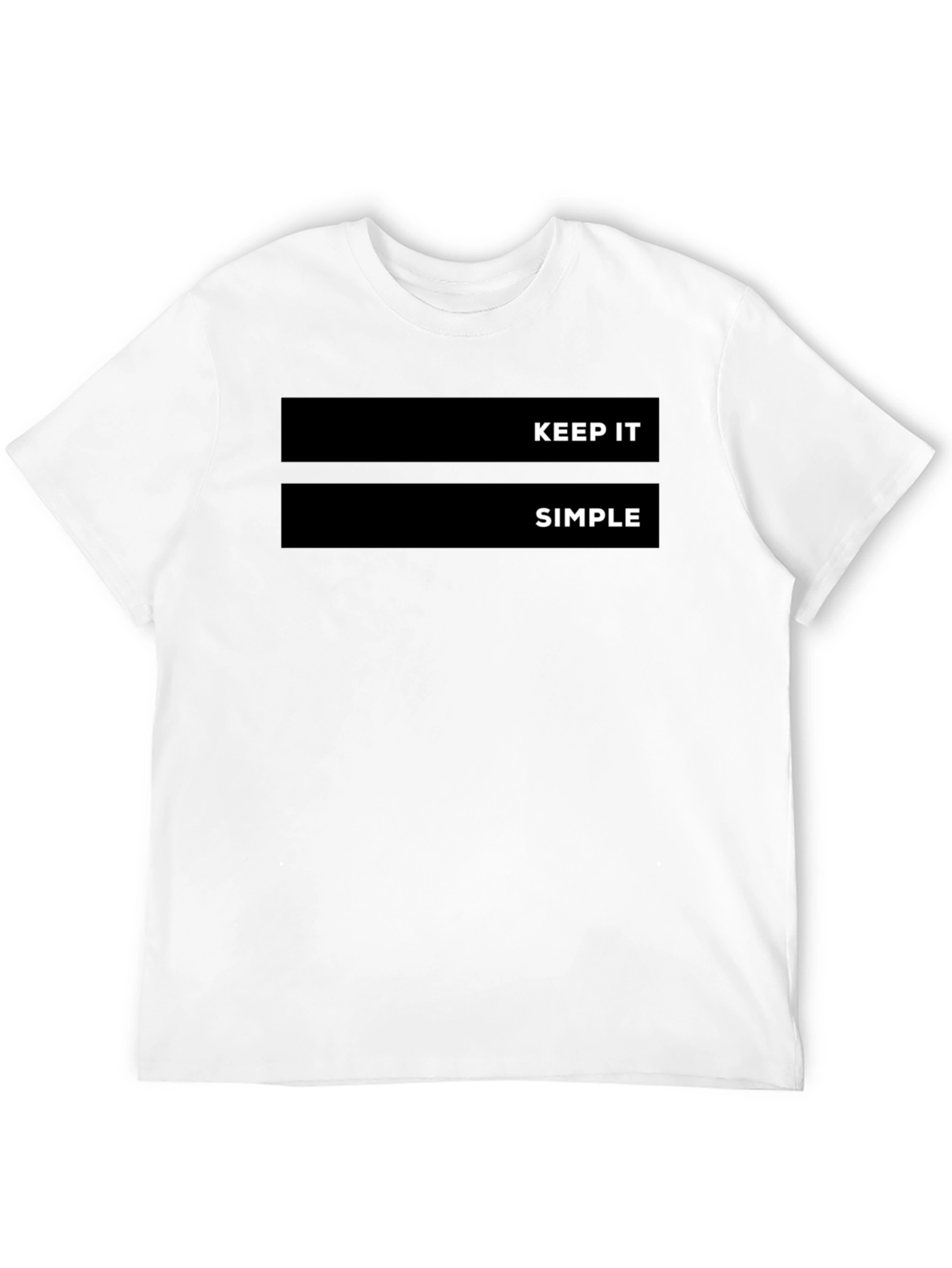 Keep It Simple Black Graphic Tee Shirt