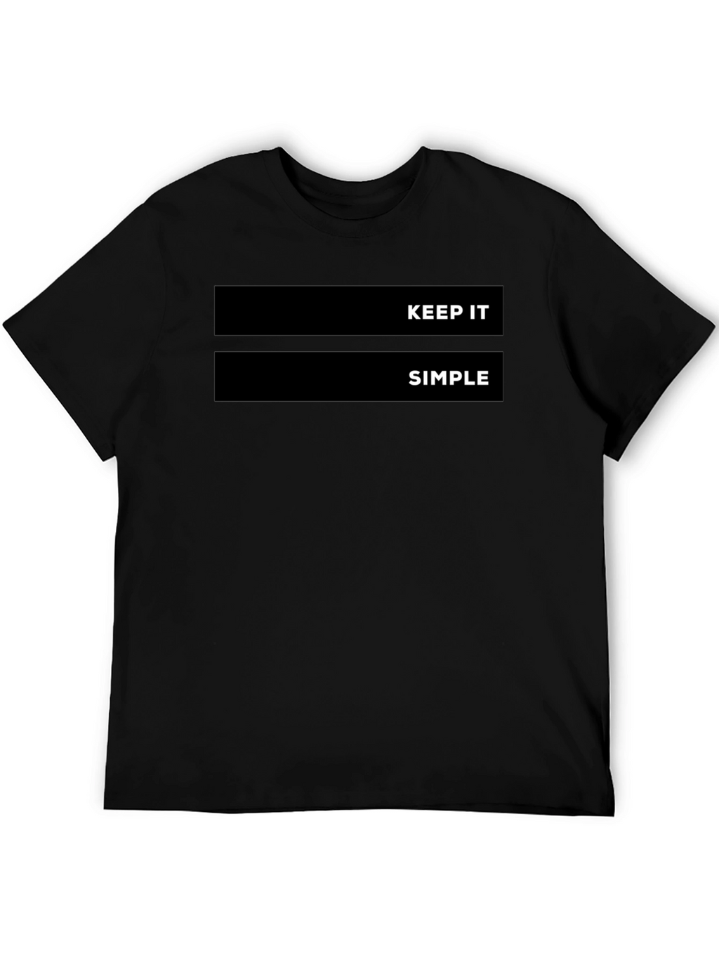 Keep It Simple Black Graphic Tee Shirt