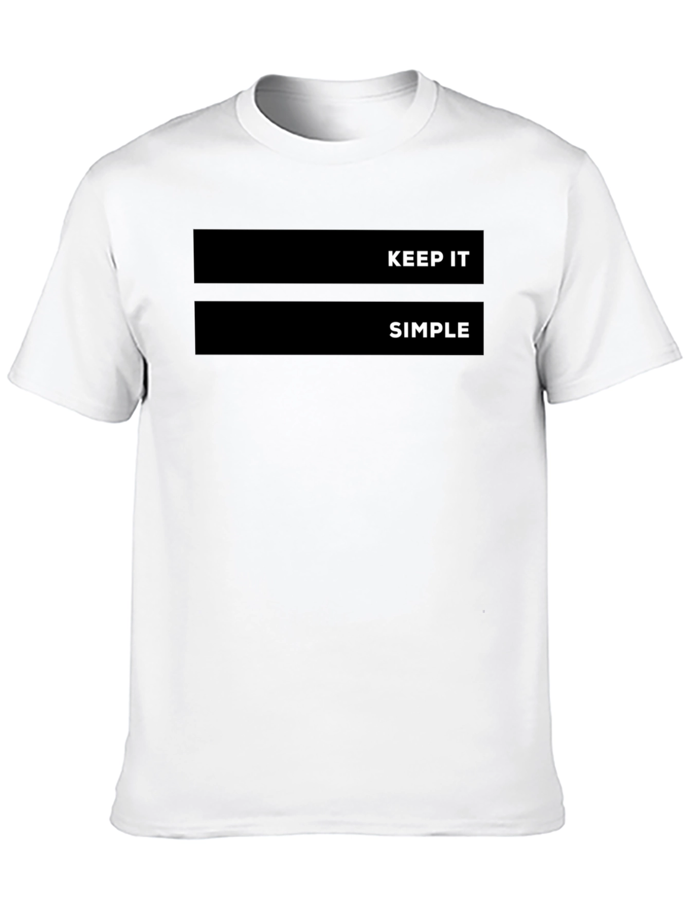 Keep It Simple Black Graphic Tee Shirt