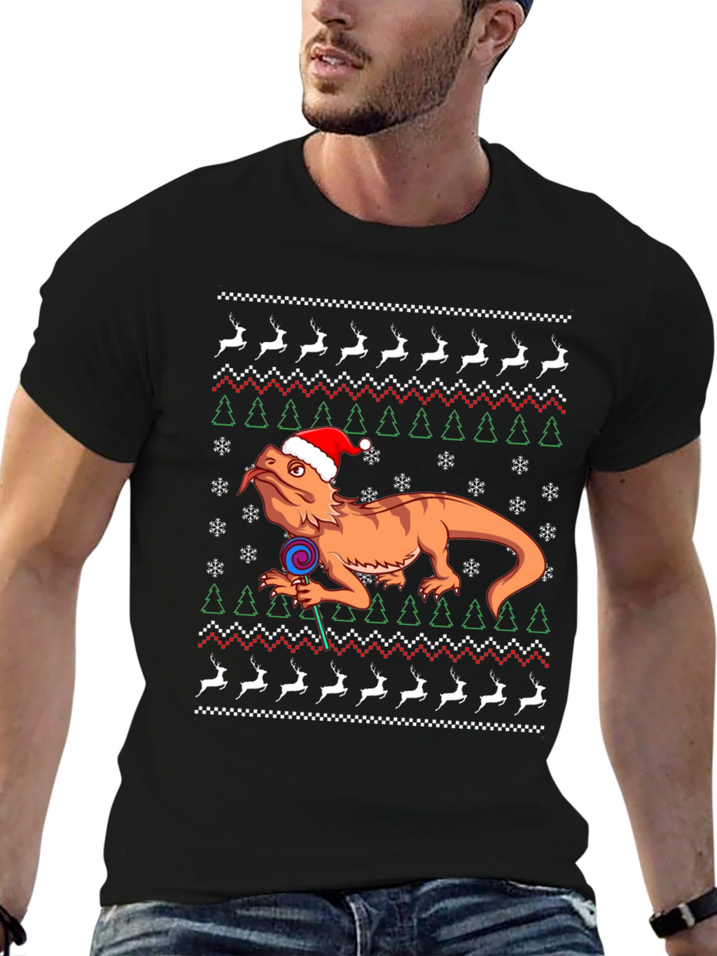 Bearded Dragon Christmas Sweater T-Shirt
