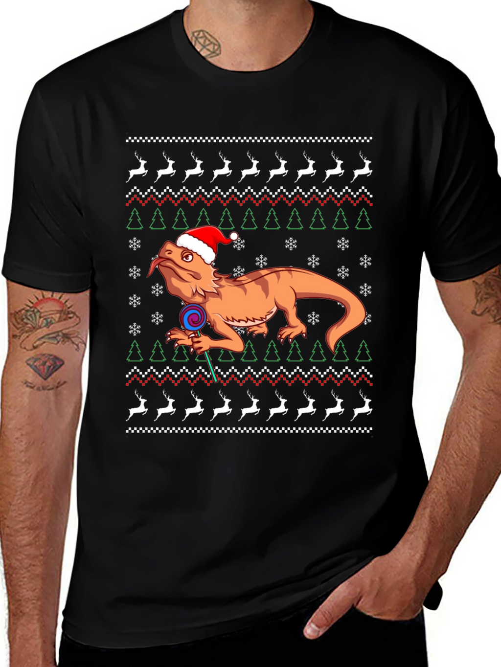 Bearded Dragon Christmas Sweater T-Shirt