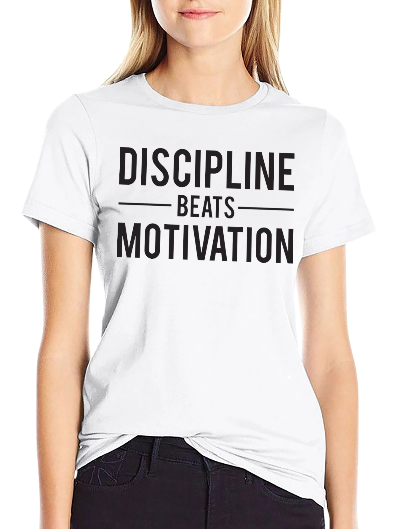Discipline Beats Motivation Graphic Tee