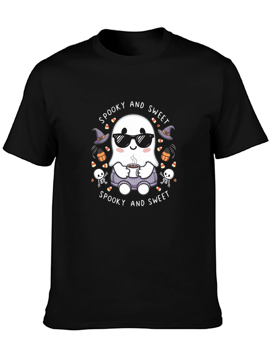 Spooky and Sweet Ghost Halloween T-Shirt