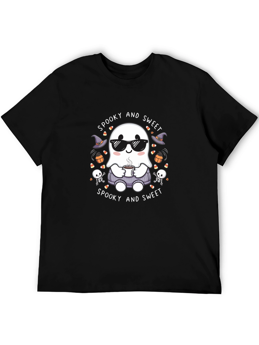 Spooky and Sweet Ghost Halloween T-Shirt