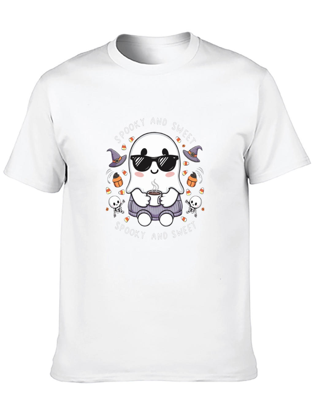 Spooky and Sweet Ghost Halloween T-Shirt