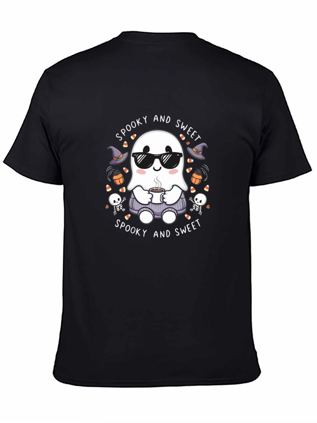 Spooky and Sweet Ghost Halloween T-Shirt