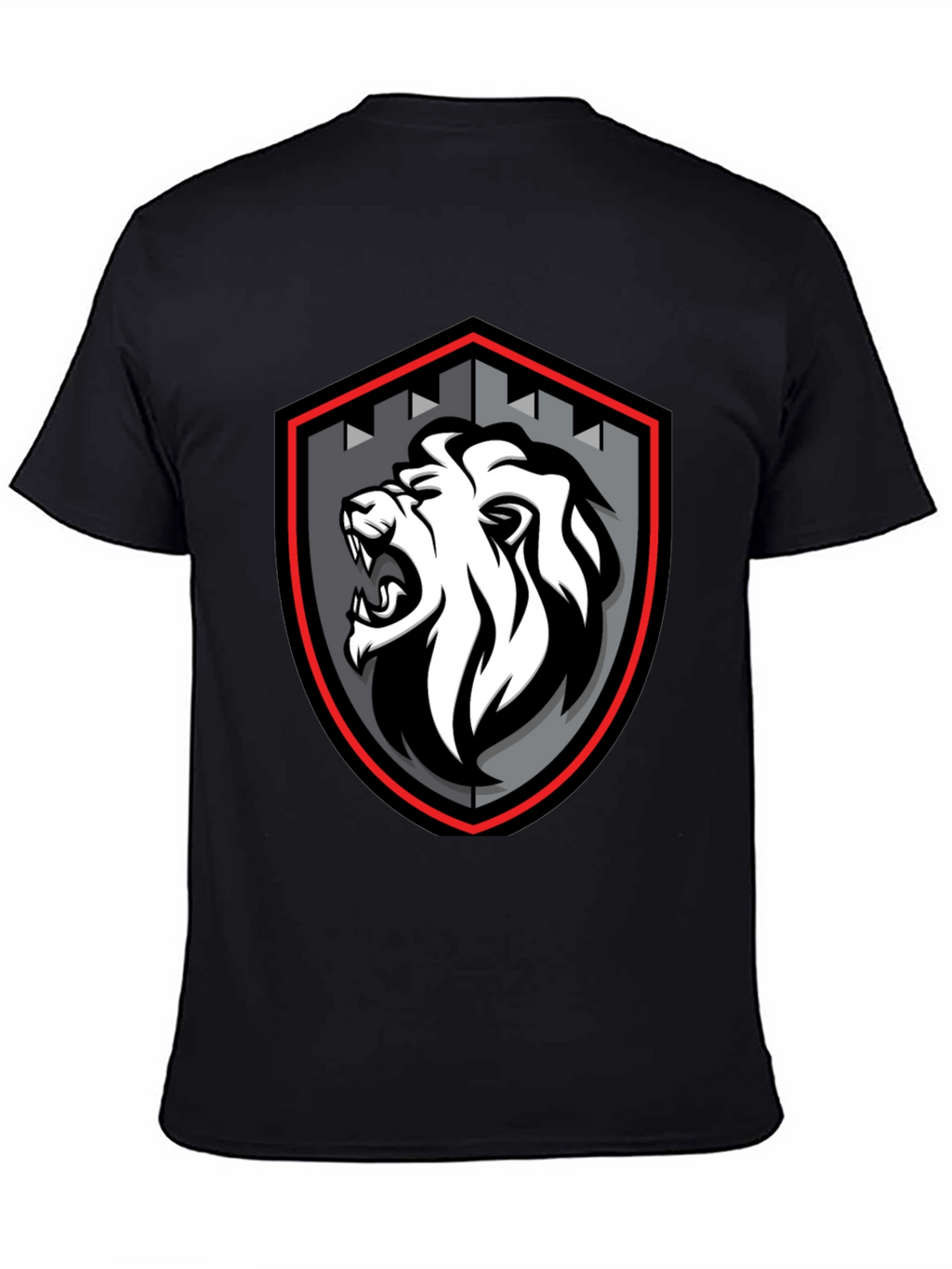 Lion Crest Graphic Black T-Shirt