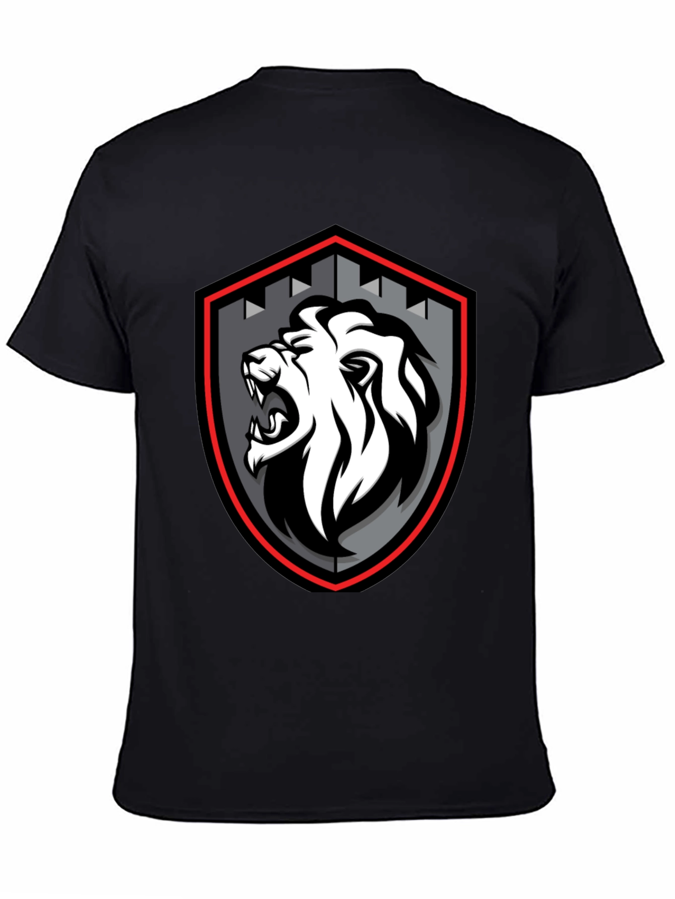 Lion Crest Graphic Black T-Shirt
