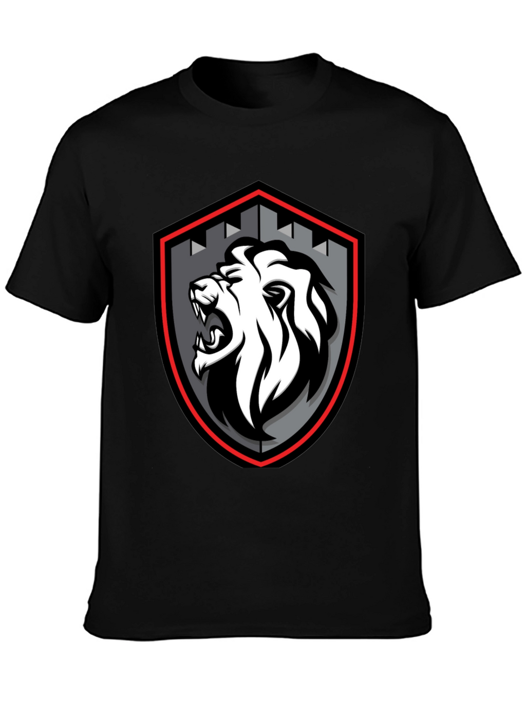 Lion Crest Graphic Black T-Shirt