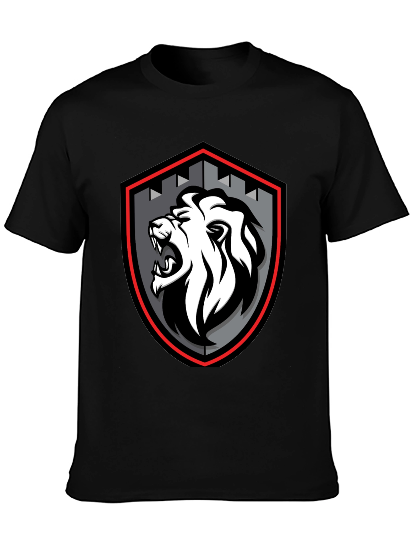Lion Crest Graphic Black T-Shirt