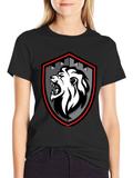 Lion Crest Graphic Black T-Shirt
