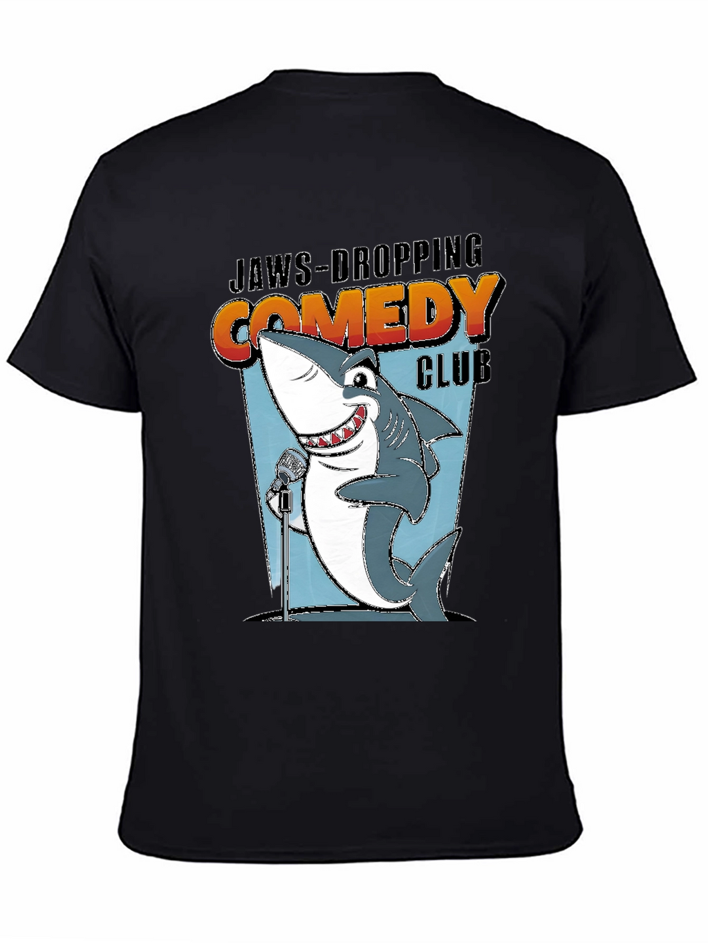 Jaws-Dropping Comedy Club Shark Graphic Tee