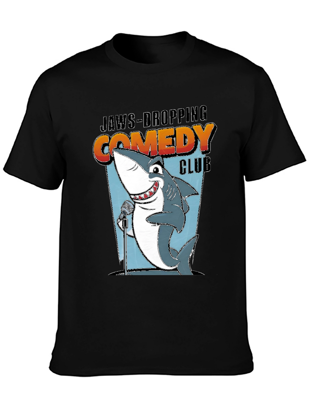 Jaws-Dropping Comedy Club Shark Graphic Tee