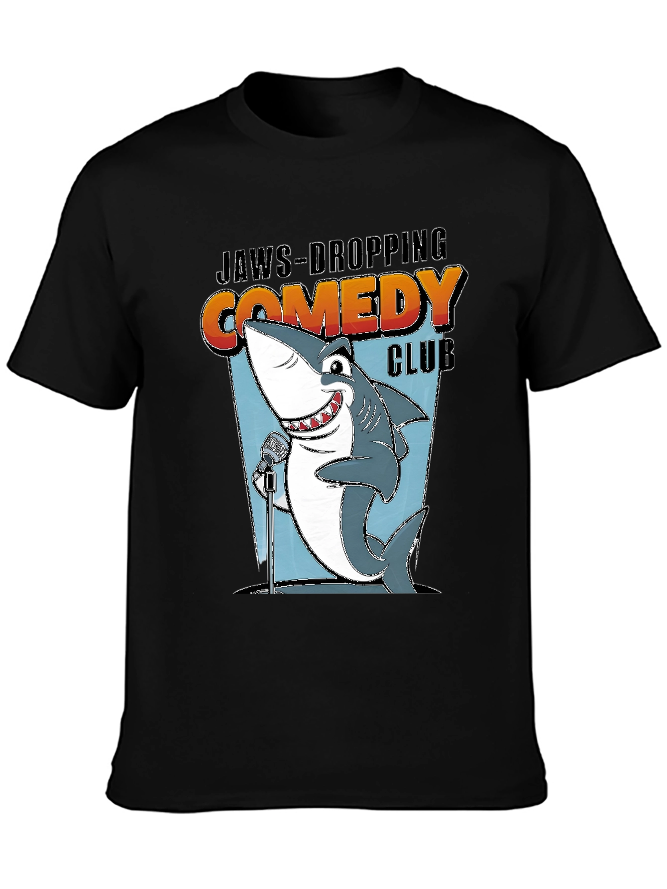 Jaws-Dropping Comedy Club Shark Graphic Tee