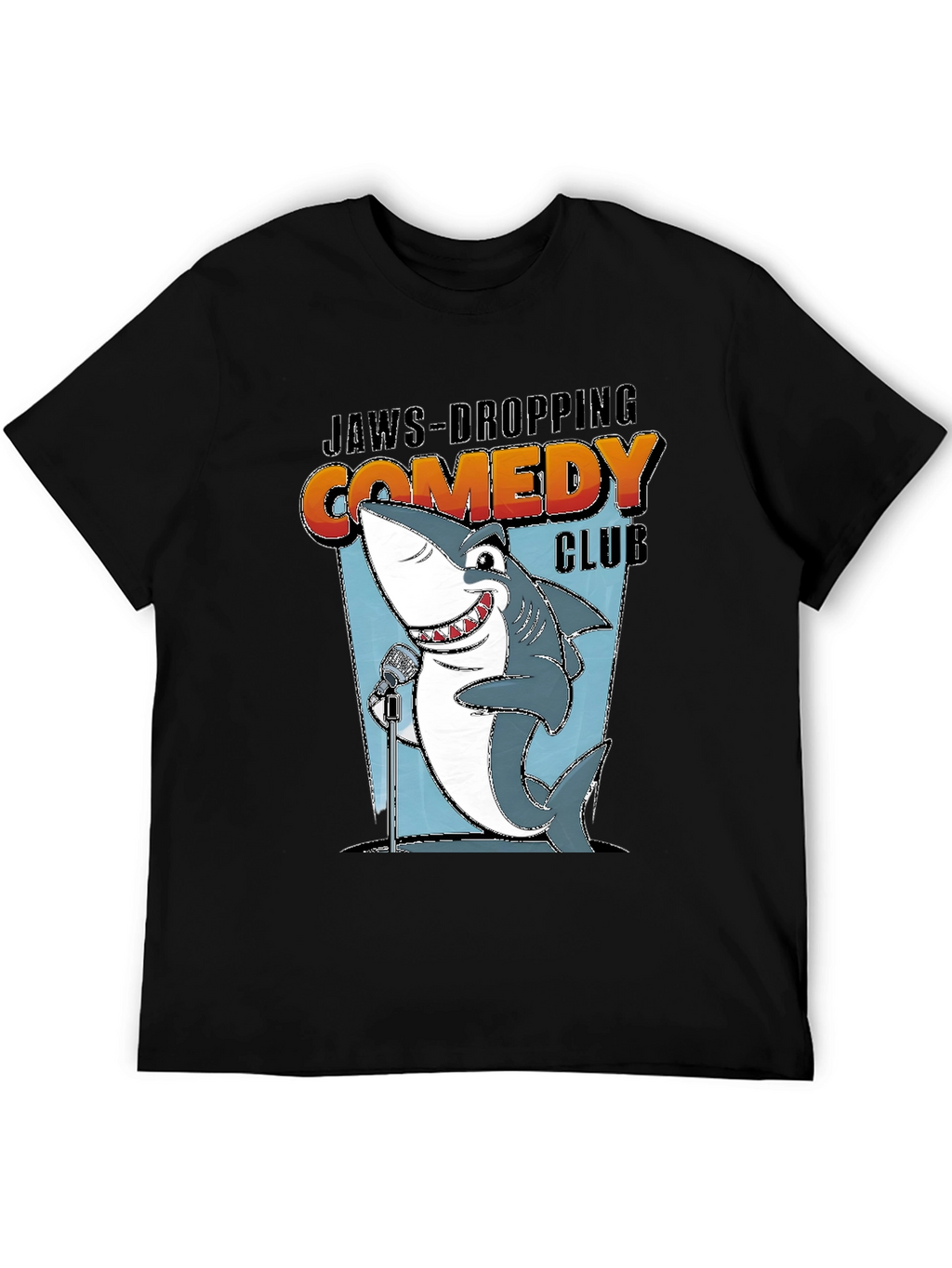 Jaws-Dropping Comedy Club Shark Graphic Tee