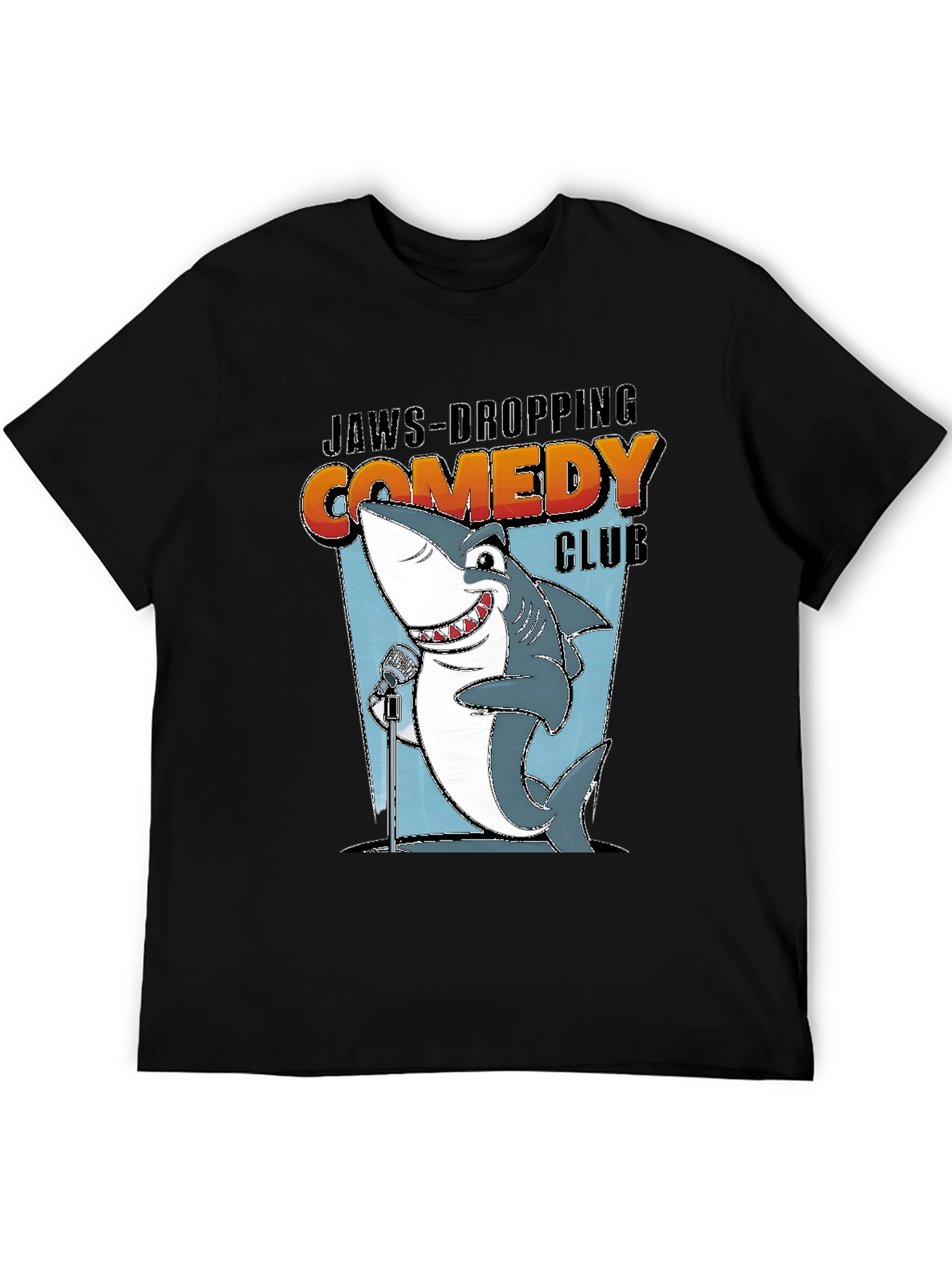 Jaws-Dropping Comedy Club Shark Graphic Tee