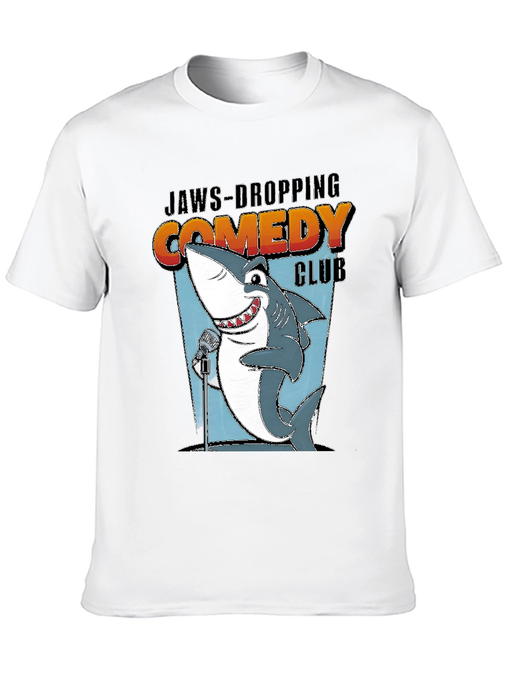 Jaws-Dropping Comedy Club Shark Graphic Tee