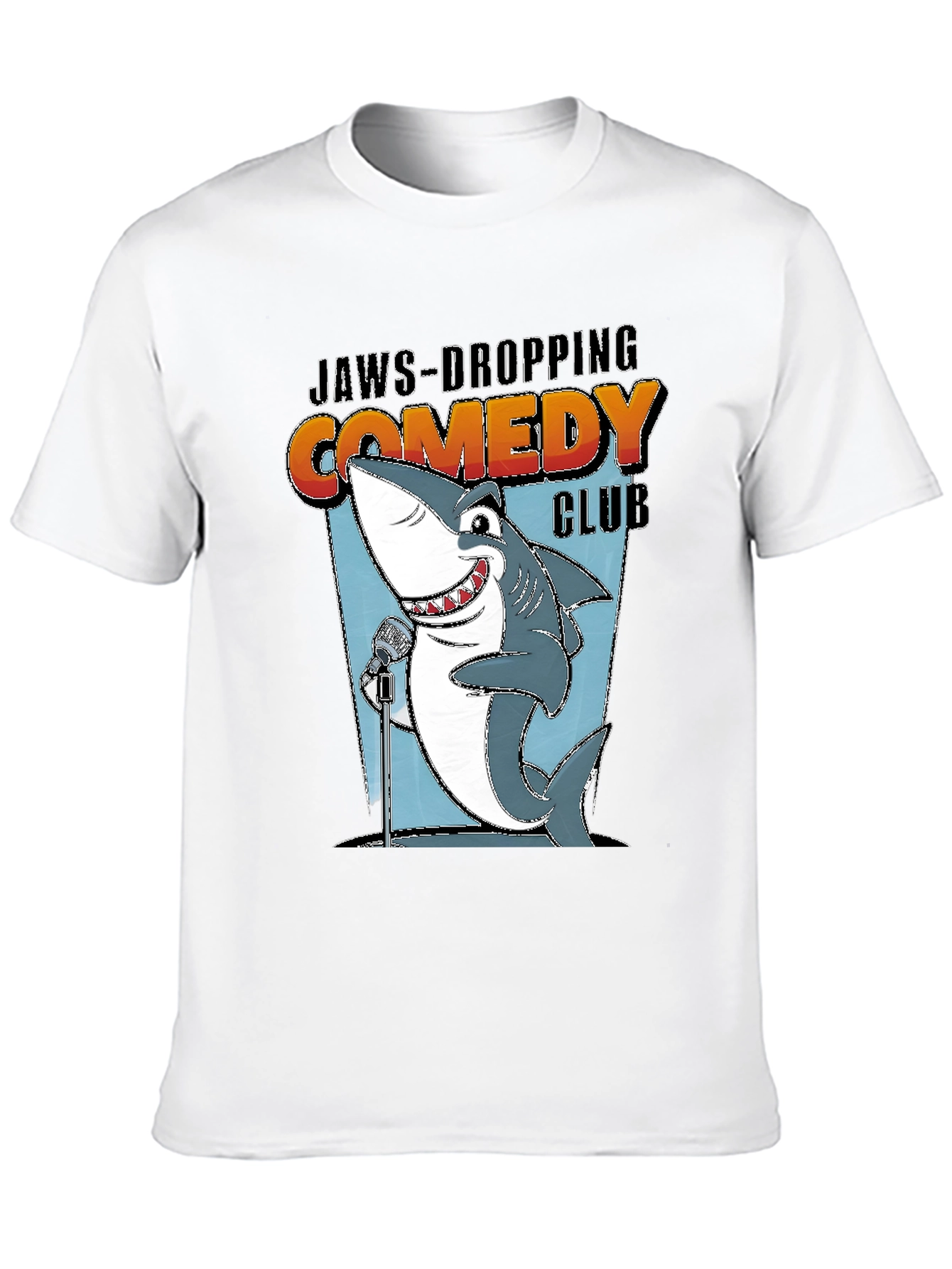 Jaws-Dropping Comedy Club Shark Graphic Tee