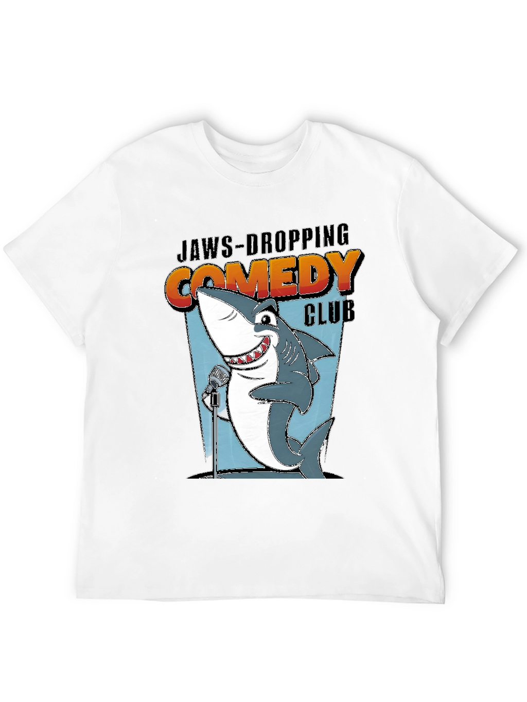 Jaws-Dropping Comedy Club Shark Graphic Tee