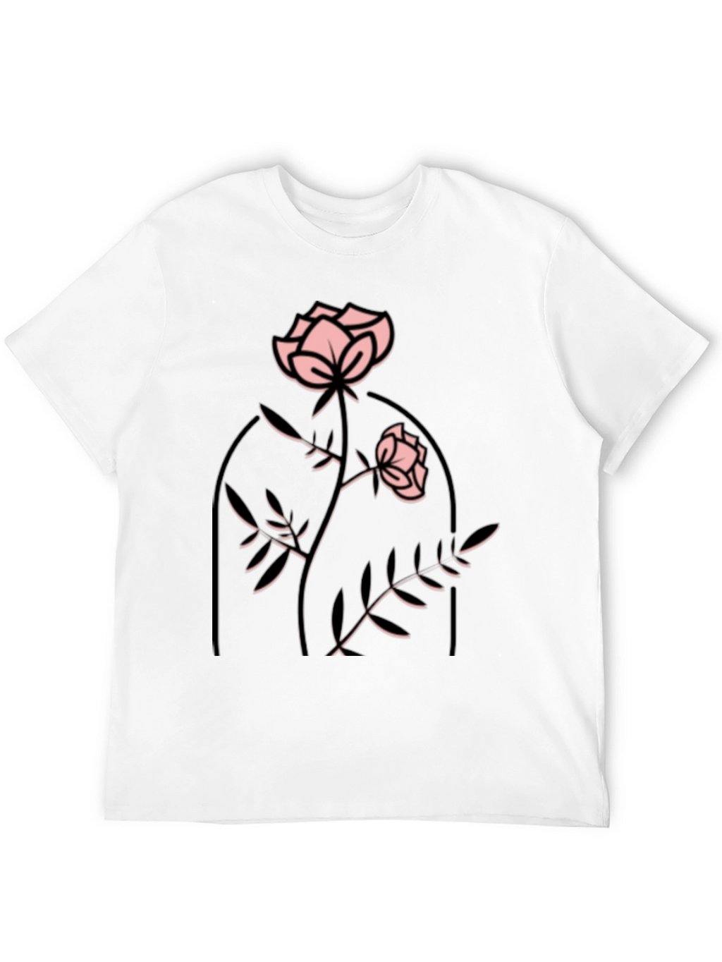 Rose Graphic Black T-Shirt