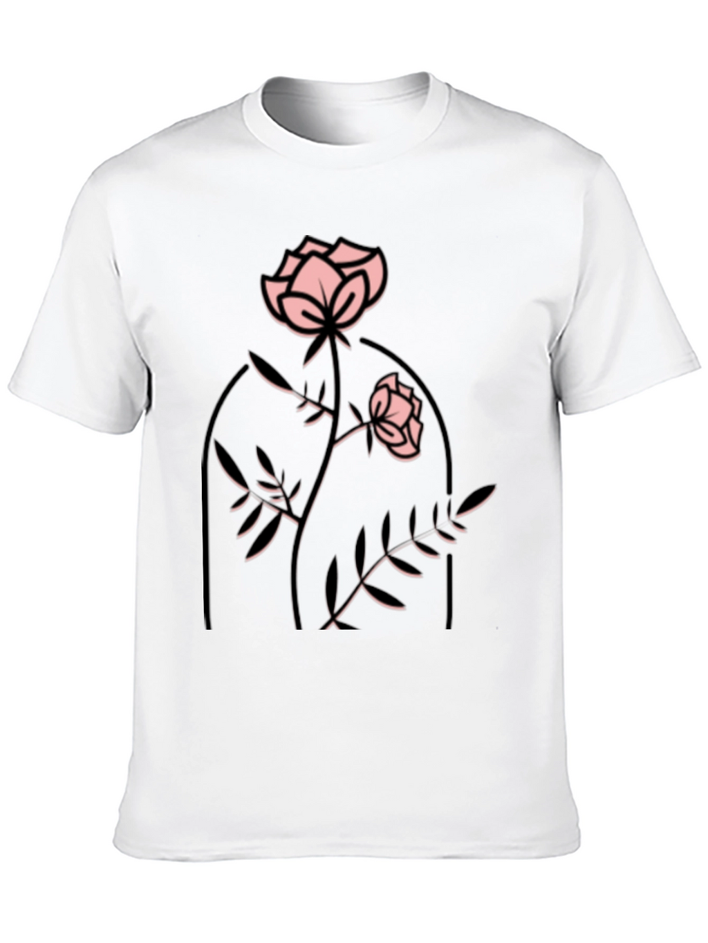 Rose Graphic Black T-Shirt
