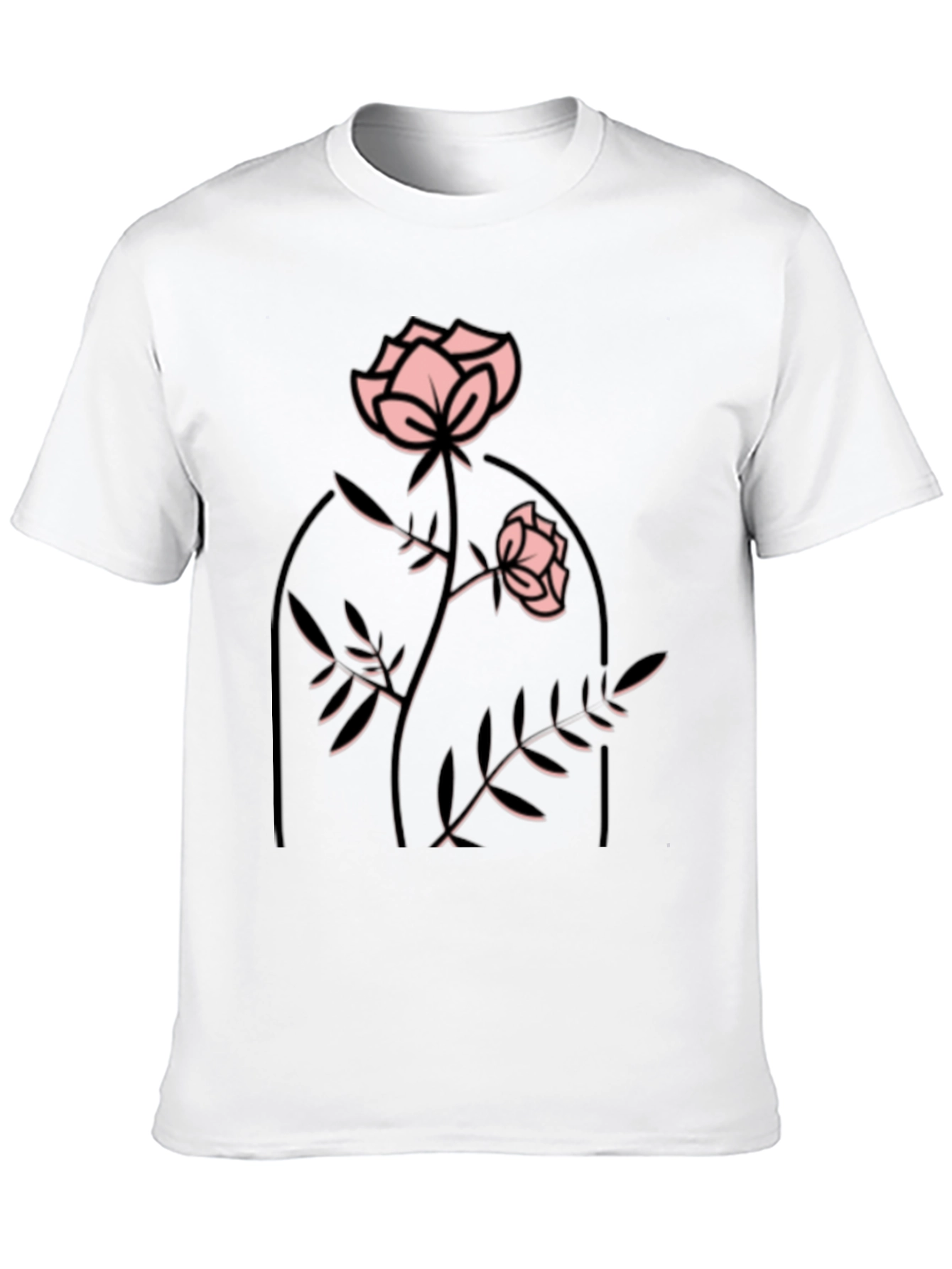 Rose Graphic Black T-Shirt