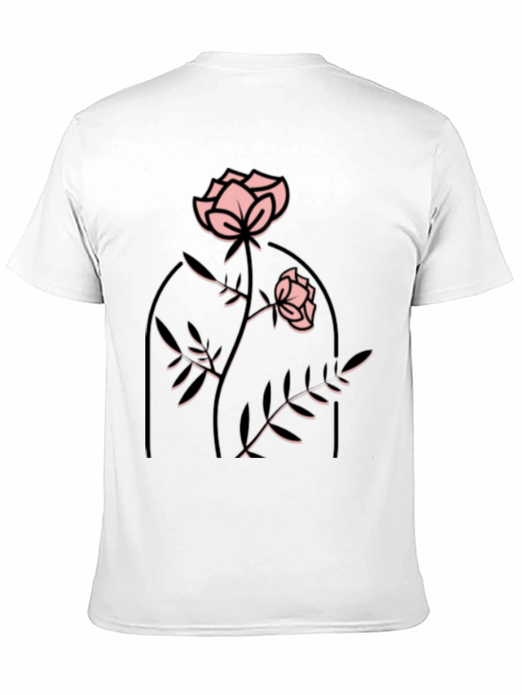 Rose Graphic Black T-Shirt