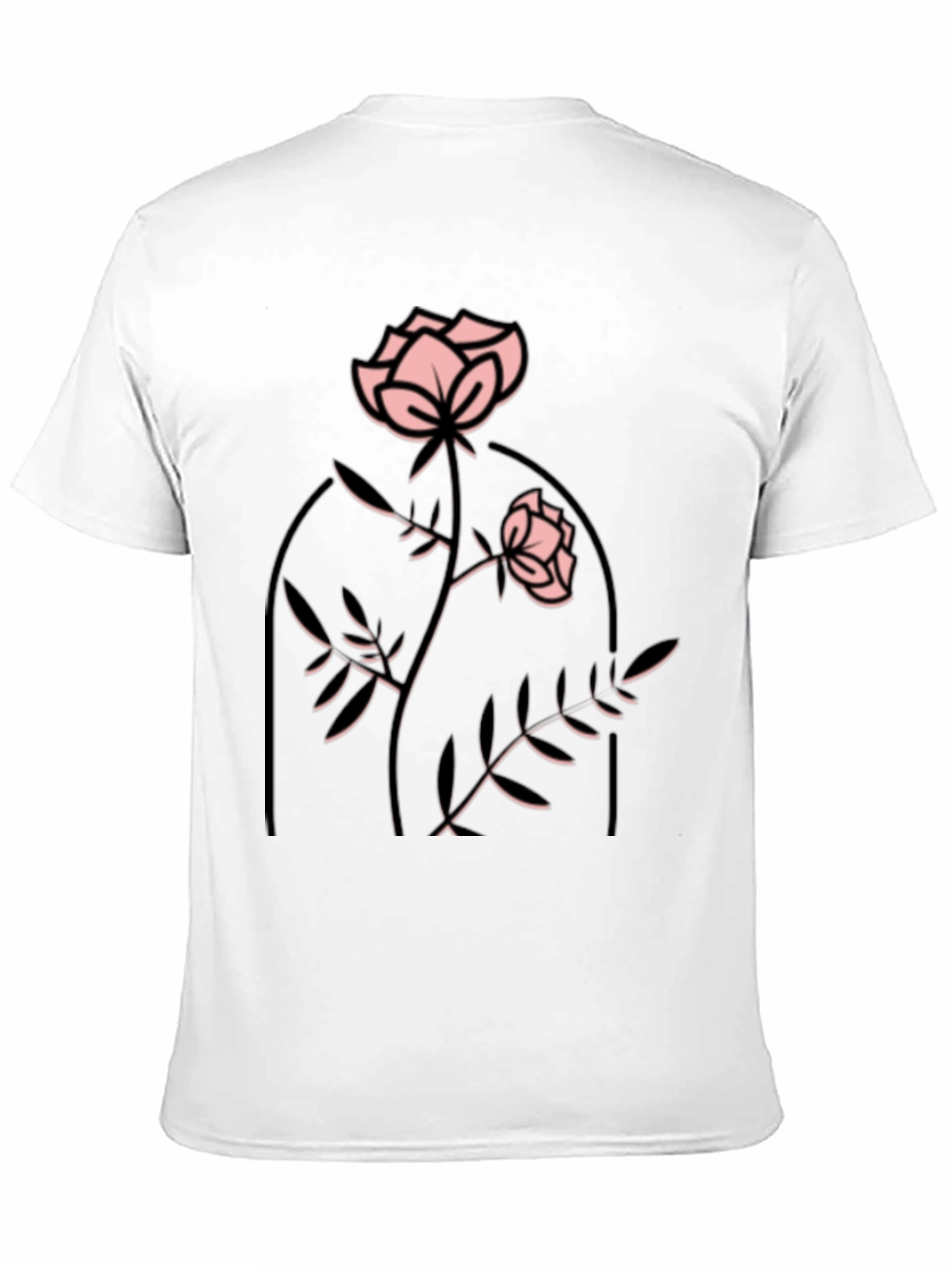 Rose Graphic Black T-Shirt
