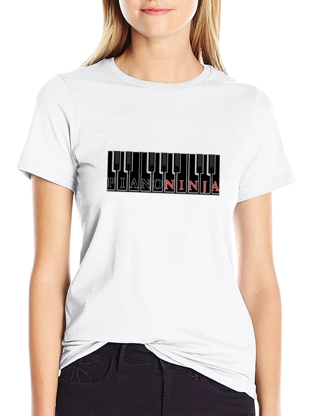 Piano Ninja Graphic Tee - Musician T-Shirt