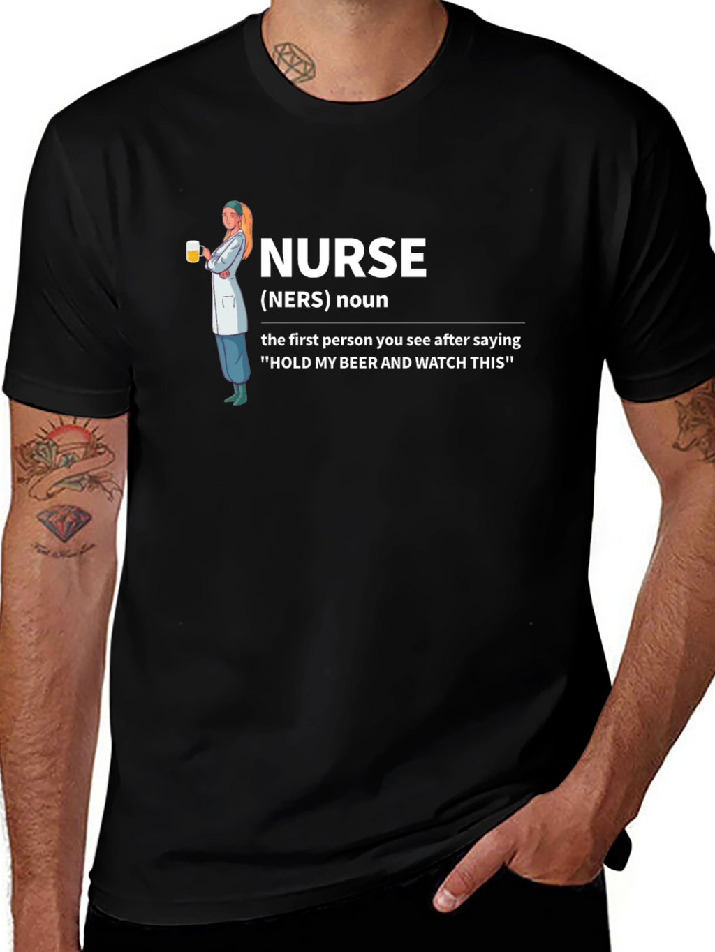 Nurse Definition Black T-Shirt