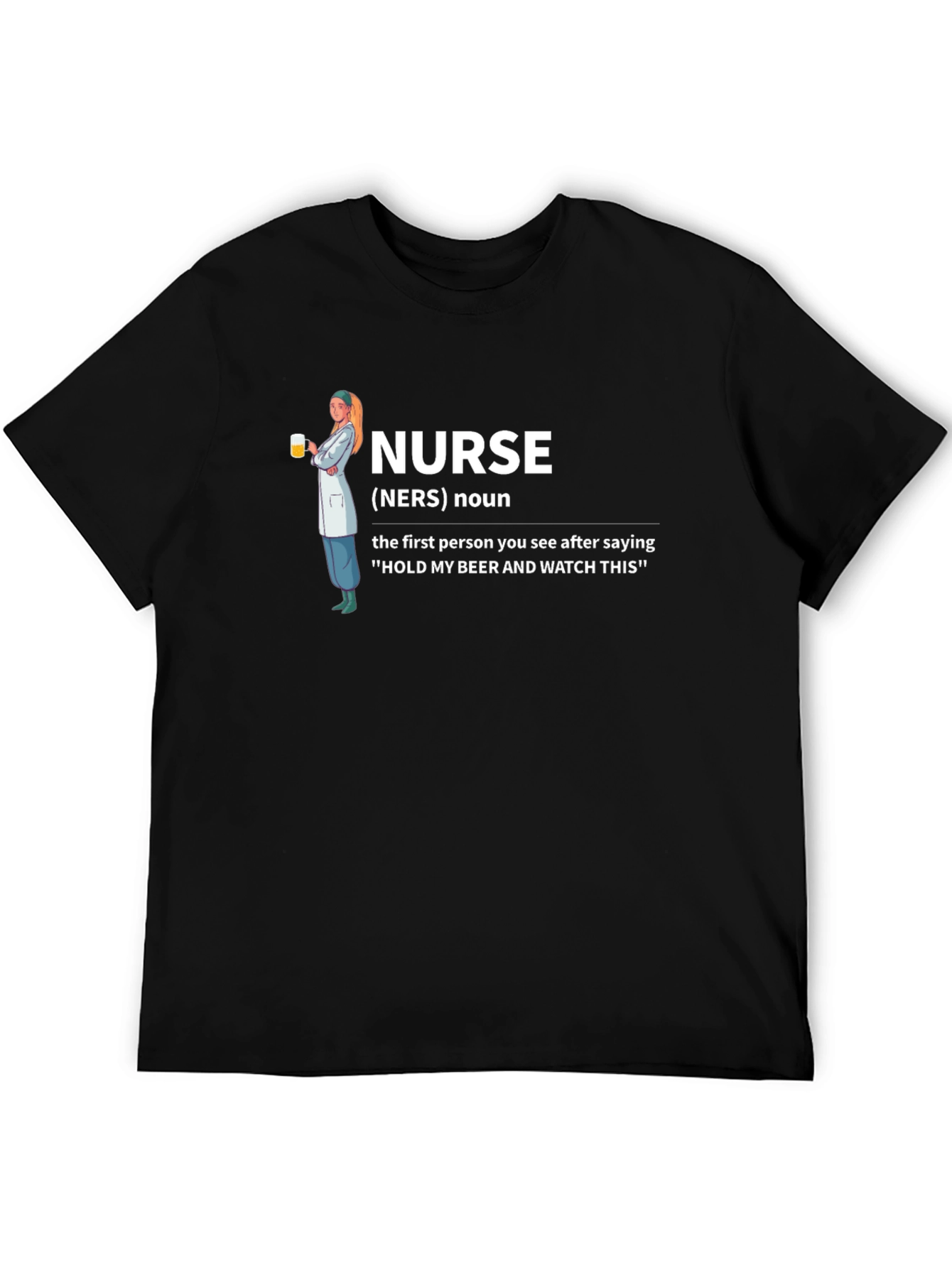 Nurse Definition Black T-Shirt