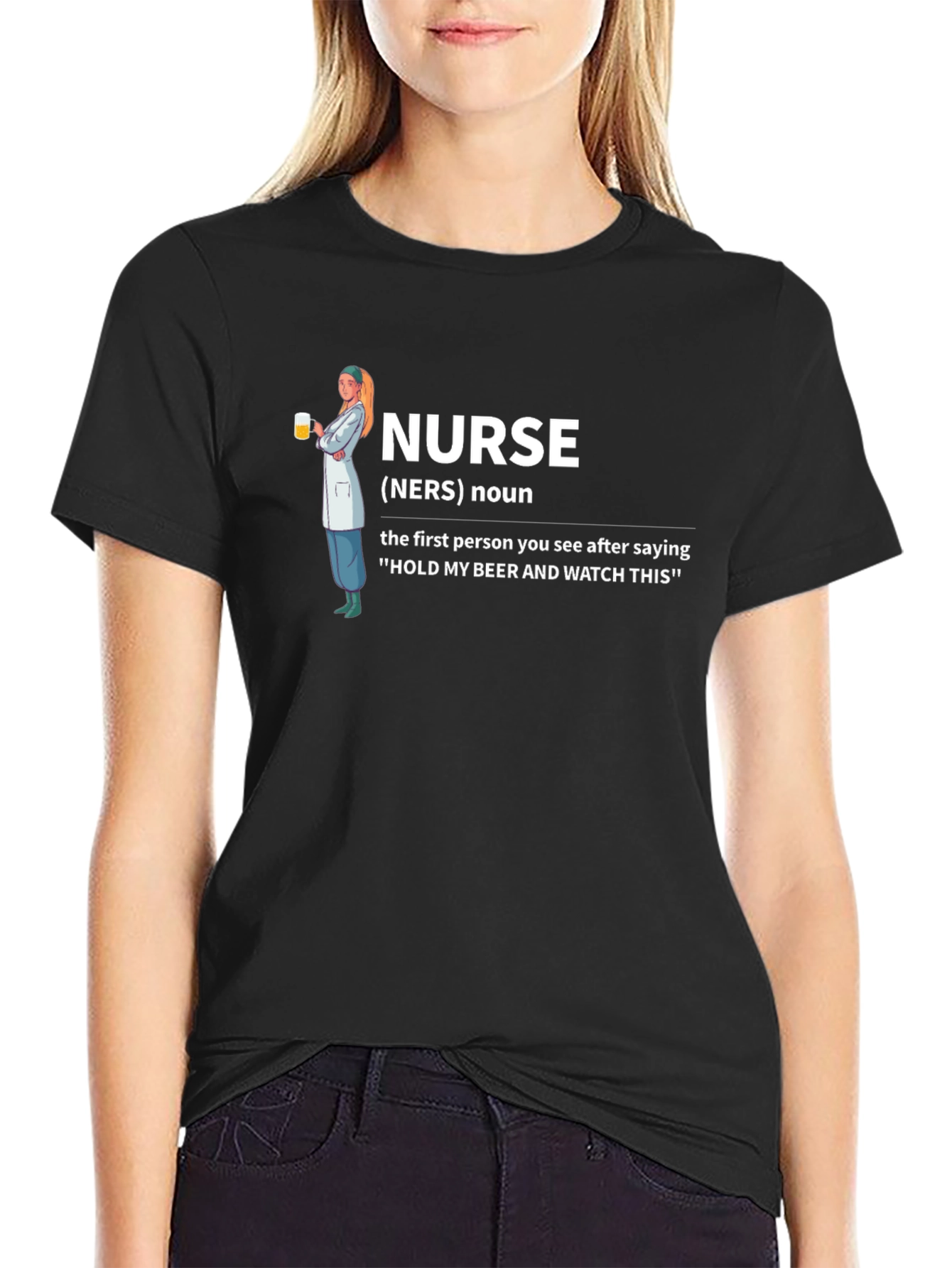 Nurse Definition Black T-Shirt