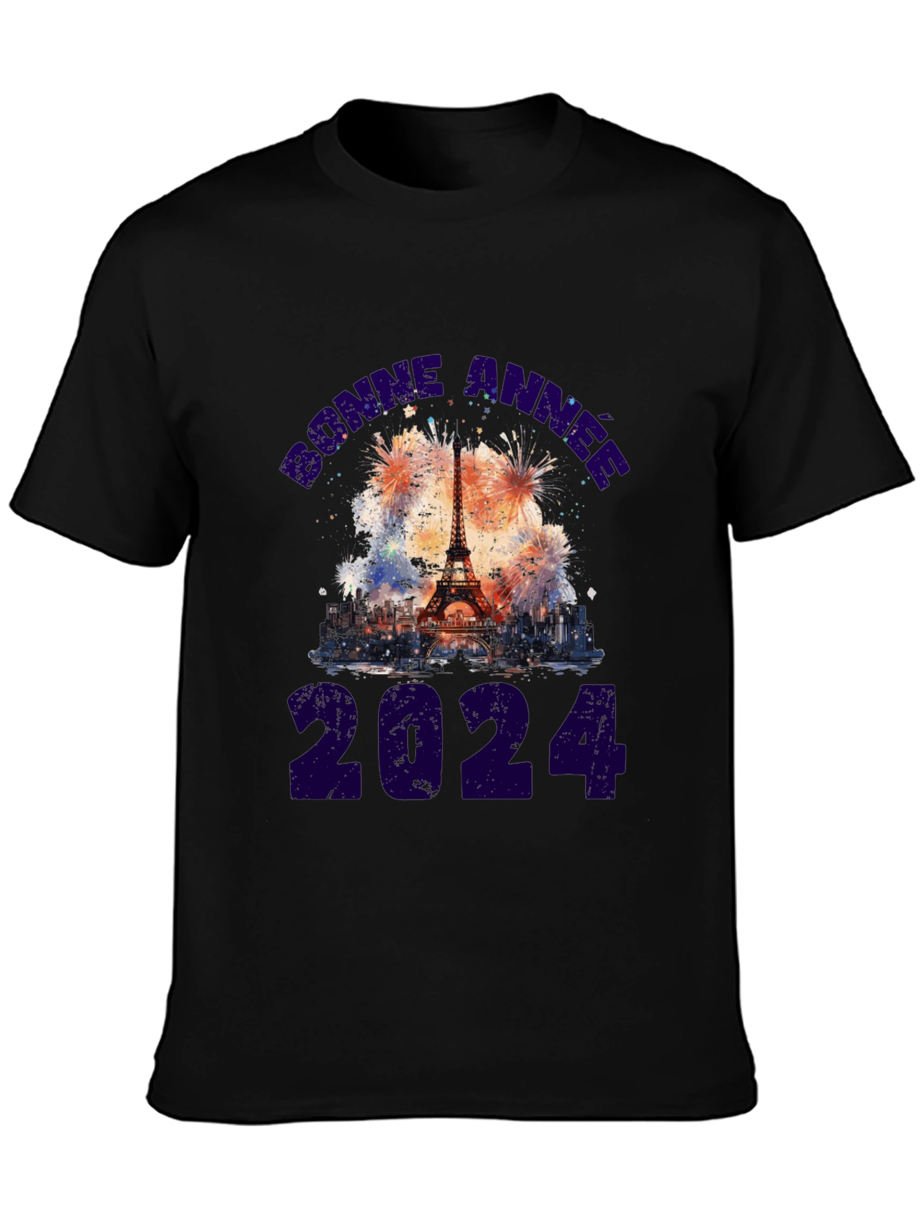 Bonne Annee 2024 Eiffel Tower Tee