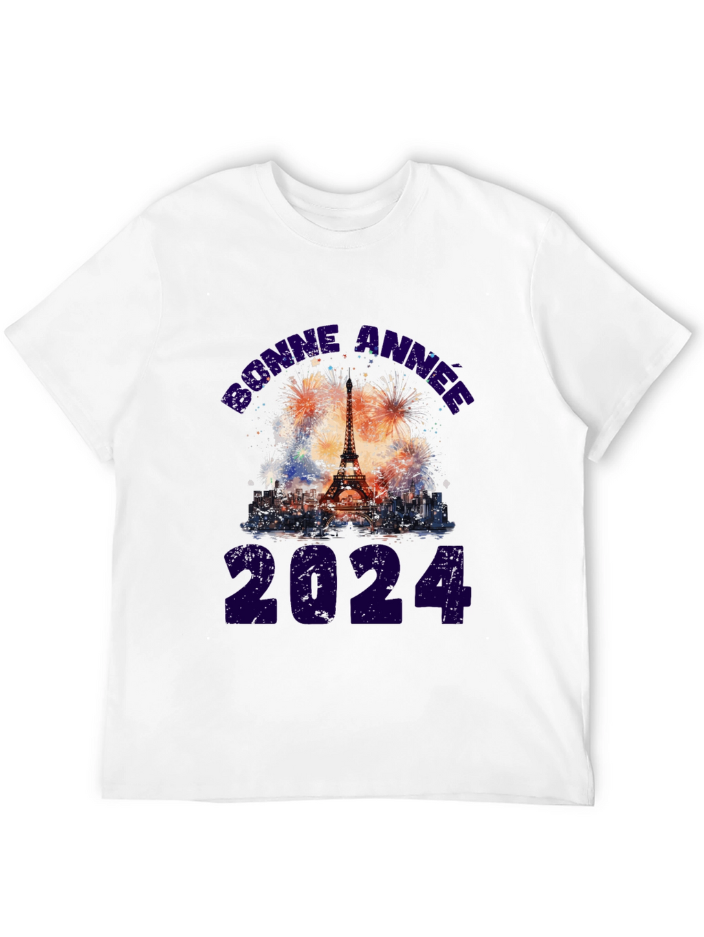 Bonne Annee 2024 Eiffel Tower Tee