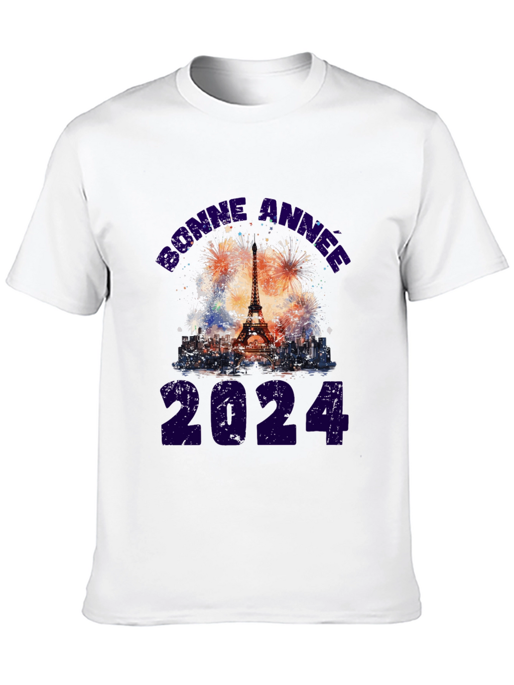 Bonne Annee 2024 Eiffel Tower Tee
