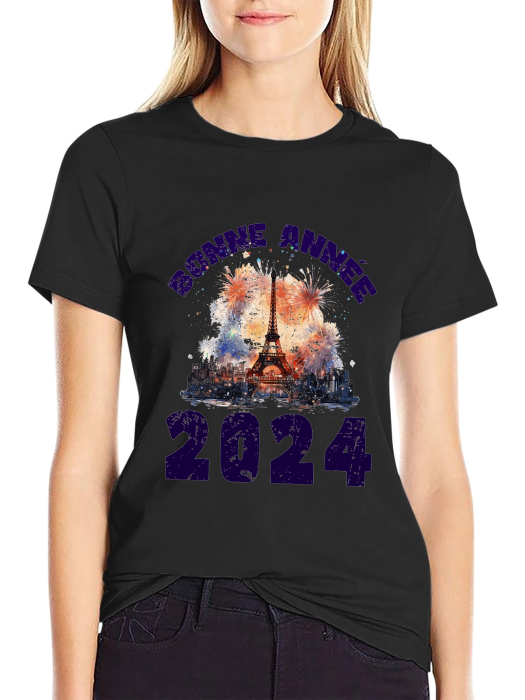 Bonne Annee 2024 Eiffel Tower Tee
