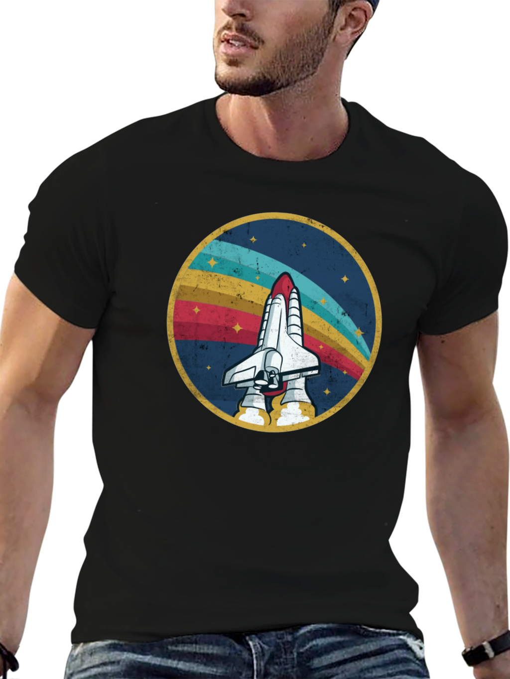 Retro Space Shuttle Graphic Tee