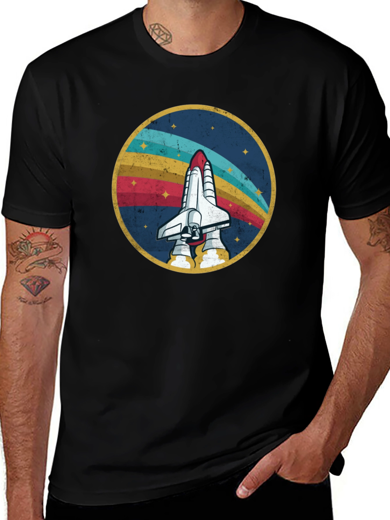 Retro Space Shuttle Graphic Tee