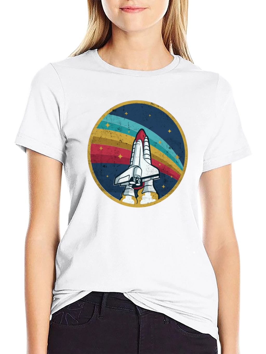 Retro Space Shuttle Graphic Tee