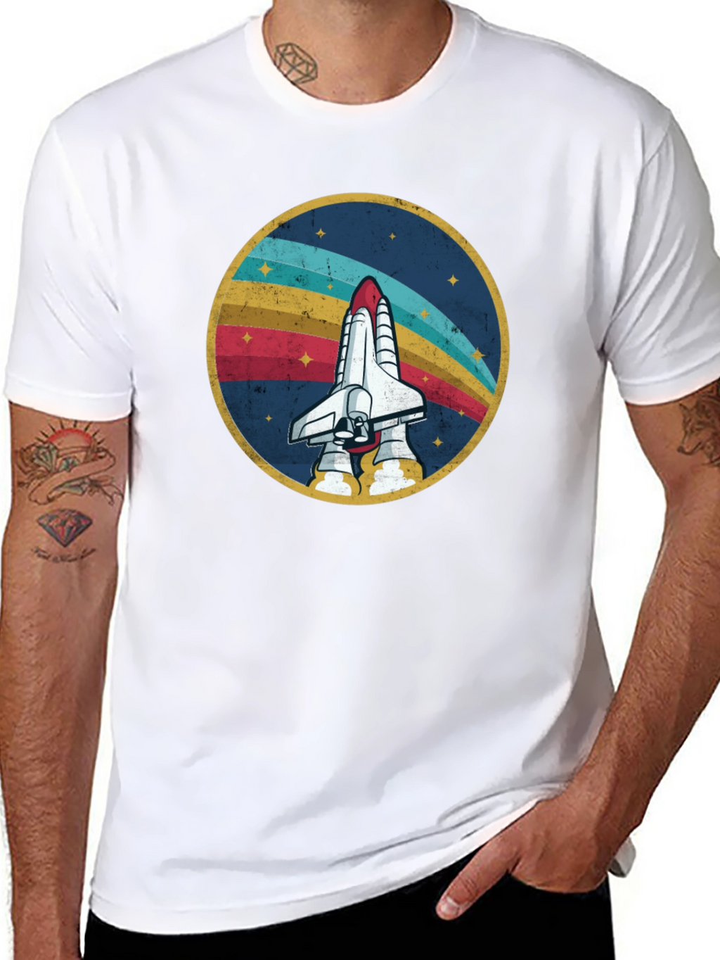 Retro Space Shuttle Graphic Tee
