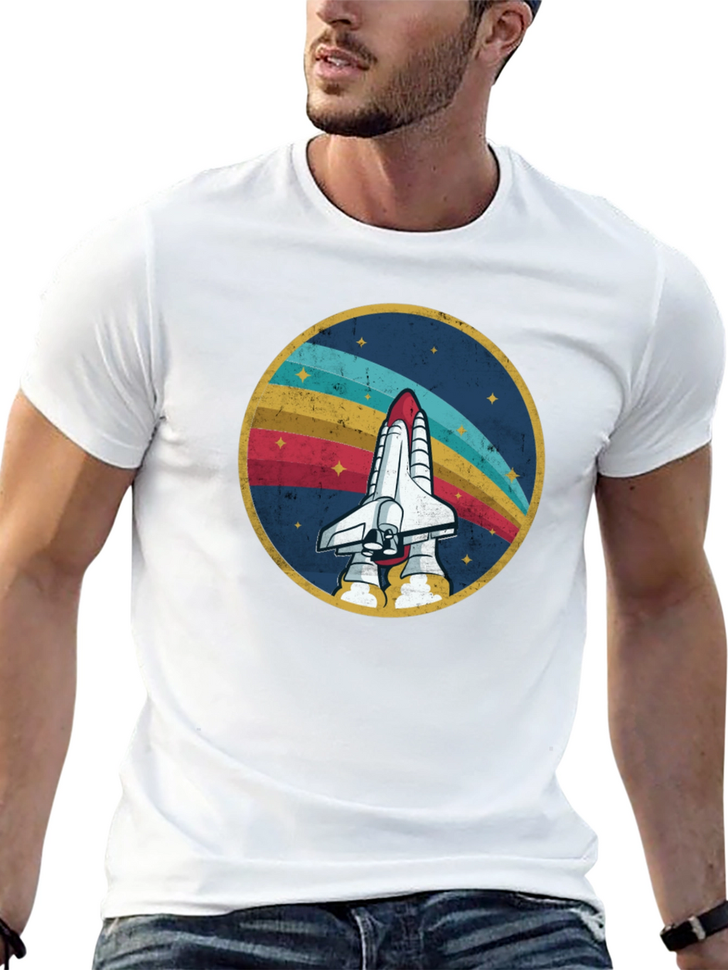 Retro Space Shuttle Graphic Tee