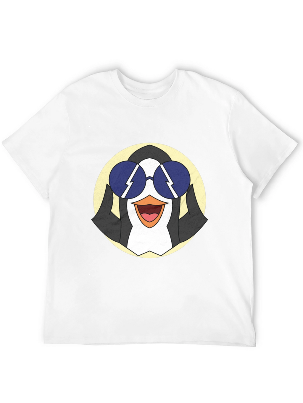 Cool Penguin Graphic Tee - Black Cotton T-Shirt