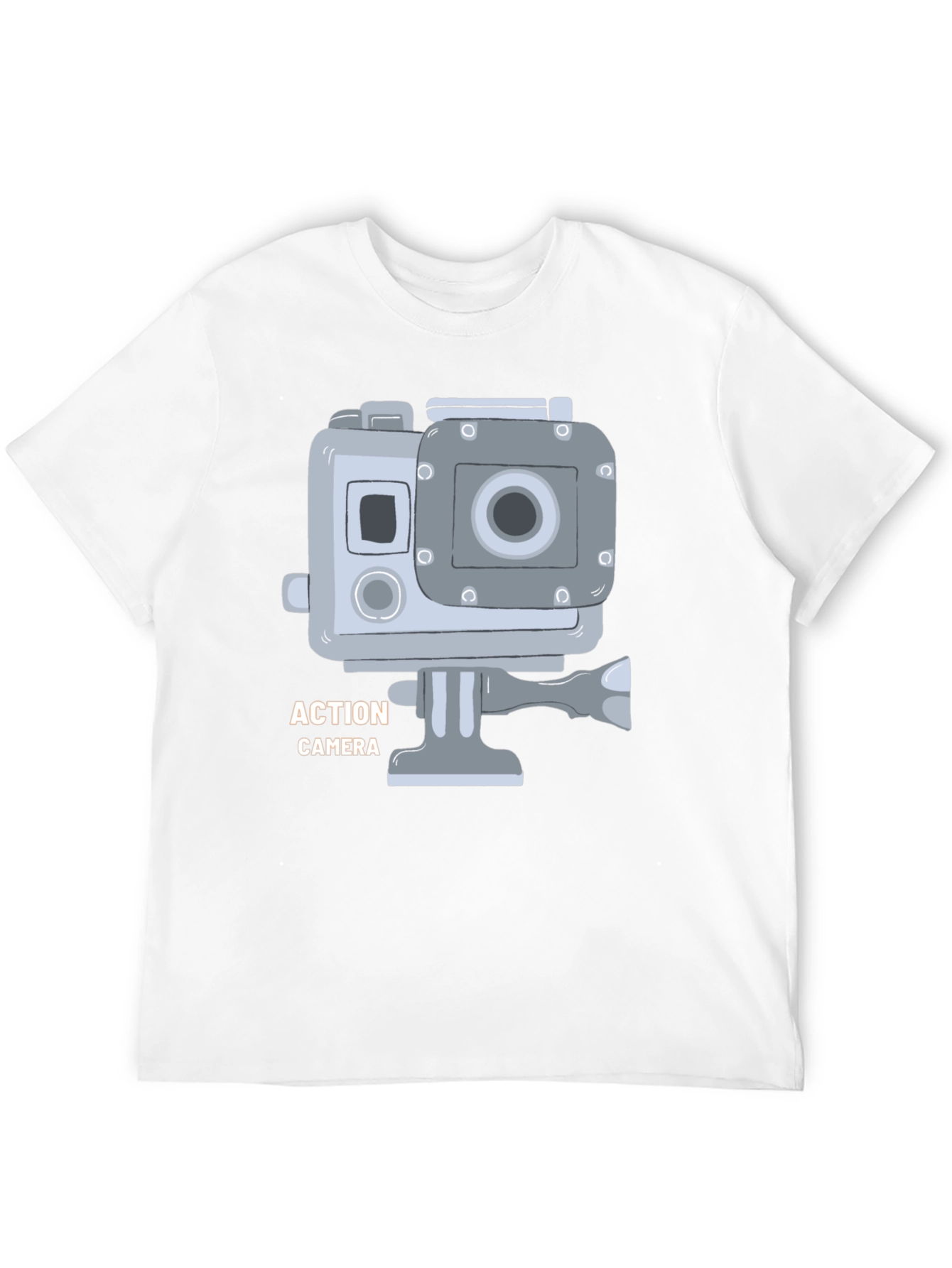 Action Camera Graphic T-Shirt - Black Cotton Tee