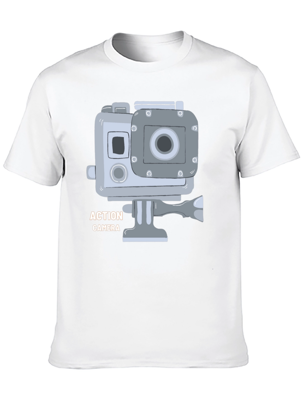 Action Camera Graphic T-Shirt - Black Cotton Tee